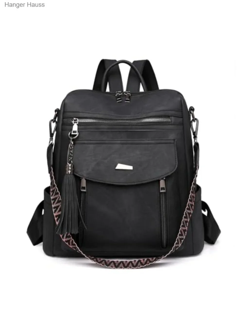 Women's PU Leather Convertible Fashion Backpack Purse, Shoulder Bag 4-in-1